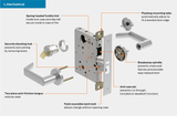 Schlage L9453P 06N Entrance Mortise Lock with Deadbolt, 06 Lever, N Escutcheon