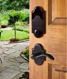 Baldwin Boulder Electronic Deadbolt with Included Boulder Handle and Featured Left Handed Lever
