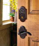 Baldwin Boulder Electronic Deadbolt with Included Boulder Handle and Featured Left Handed Lever