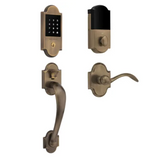 Baldwin Boulder Right Handed Sectional Electronic Keyless Entry Handleset with Beavertail Interior Lever from the Estate Collection