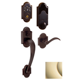 Baldwin Boulder Electronic Deadbolt with Included Boulder Handle and Featured Left Handed Lever