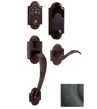 Baldwin Boulder Electronic Deadbolt with Included Boulder Handle and Featured Left Handed Lever