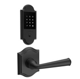 Baldwin Boulder Touchscreen Electronic Deadbolt and Federal Passage Lever Set with Arch Rose