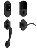 Baldwin Boulder Right Handed Sectional Electronic Keyless Entry Handleset with Beavertail Interior Lever from the Estate Collection