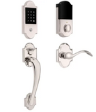 Baldwin Boulder Right Handed Sectional Electronic Keyless Entry Handleset with Beavertail Interior Lever from the Estate Collection