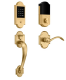 Baldwin Boulder Right Handed Sectional Electronic Keyless Entry Handleset with Beavertail Interior Lever from the Estate Collection