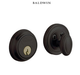Baldwin Traditional Solid Brass Single Cylinder Keyed Entry Deadbolt from the Estate Collection