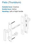 FFI MIAMI - DOOR HANDLE SETS FOR WINKHAUS SLIDER LOCK - Patio Function