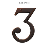 5" Baldwin "3" House Number