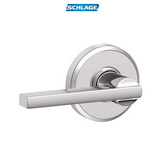 Schlage Latitude Passage Door Lever Set with Decorative Greyson Trim