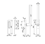 Dallas Handleset for Active Lift and Slide Door System, Keyed One Side - Satin Nickel