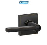 Schlage Solstice Privacy Door Lever Set with Decorative Collins Trim from the J-Series