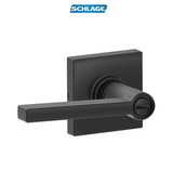 Schlage Solstice Privacy Door Lever Set with Decorative Collins Trim from the J-Series