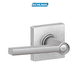 Schlage Solstice Privacy Door Lever Set with Decorative Collins Trim from the J-Series