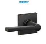 Schlage Solstice Passage Door Lever Set with Decorative Collins Trim from the J-Series