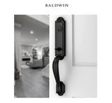 Baldwin Elizabeth One Piece Keyed Entry Handleset with Right Handed Interior Curve Lever and Emergency Egress Function