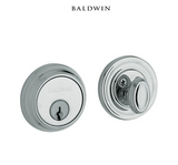 Baldwin Traditional Solid Brass Single Cylinder Keyed Entry Deadbolt from the Estate Collection
