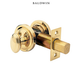 Baldwin Traditional Solid Brass Single Cylinder Keyed Entry Deadbolt from the Estate Collection