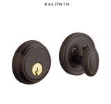 Baldwin Traditional Solid Brass Single Cylinder Keyed Entry Deadbolt from the Estate Collection