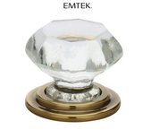 Emtek Old Town Wardrobe 1-3/4 Inch Geometric Cabinet Knob from the Glass Collection