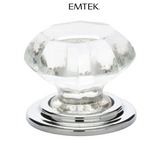 Emtek Old Town Wardrobe 1-3/4 Inch Geometric Cabinet Knob from the Glass Collection