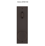 Baldwin Santa Cruz Full Plate Keyed Entry Handleset with Interior Square Lever and Emergency Egress Function