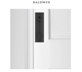 Baldwin Santa Cruz Full Plate Keyed Entry Handleset with Interior Square Lever and Emergency Egress Function