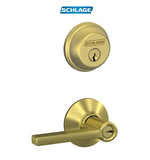 Schlage Latitude Single Cylinder Keyed Entry Door Lever Set and Deadbolt Combo