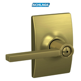 Schlage Latitude Privacy Door Lever Set with Decorative Century Trim