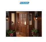 Schlage Accent Privacy Door Lever Set with Decorative Camelot Trim