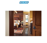 Schlage Accent Privacy Door Lever Set with Decorative Camelot Trim