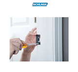 Schlage Accent Privacy Door Lever Set with Decorative Camelot Trim