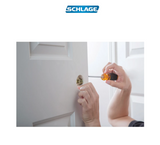 Schlage Accent Privacy Door Lever Set with Decorative Camelot Trim