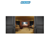 Schlage Accent Privacy Door Lever Set with Decorative Camelot Trim