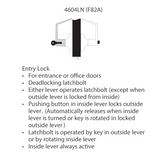 Accentra 4604LN AU Entry/Office Lever Lockset