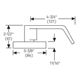 Accentra (Yale) 4604LN BAU SFIC Interchangeable Core Entry/Office Lever Lockset