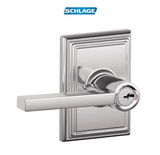 Schlage Latitude Single Cylinder Keyed Entry Door Lever Set with Decorative Addison Trim