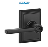 Schlage Latitude Single Cylinder Keyed Entry Door Lever Set with Decorative Addison Trim