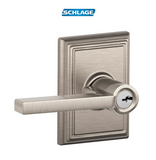 Schlage Latitude Single Cylinder Keyed Entry Door Lever Set with Decorative Addison Trim