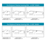 ENDURA Z-Series Inswing Extenders  for 6-7/8" Sills