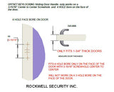 88306203 Rockwell Modena Contemporary Sliding Patio Door Handle with Offset Keylock in Brushed Nickel Finish