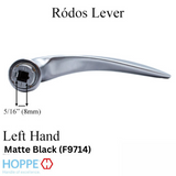 HOPPE Left Hand , Ródos Lever M1603 - Matte Black