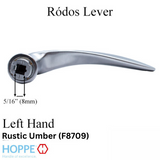 HOPPE Left Hand , Ródos Lever M1603 - Rustic Umber