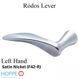 HOPPE Left Hand , Ródos Lever M1603 -Satin Nickel