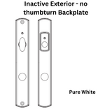 HOPPE Backplate M2167N , Active or Inactive Interior with Thumbturn - Pure White