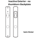 HOPPE Backplate M2167N , Active or Inactive Interior with Thumbturn - Satin Nickel