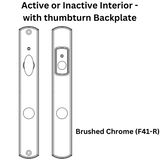 HOPPE Backplate M2167N, Active or Inactive Interior with Thumbturn -Brushed Chrome