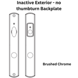 HOPPE Backplate M2167N Components, Inactive Exterior - no thumbturn -Brushed Chrome