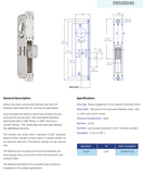 SFHBST150 Rockwell Steel Deadlocking Hook Bolt Mortise Lock – 1-1/2″ Backset