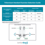 Trilennium® Curved Non-keyed Multi-Point Handset, Thumb-Turn Drive for 3020 Locks